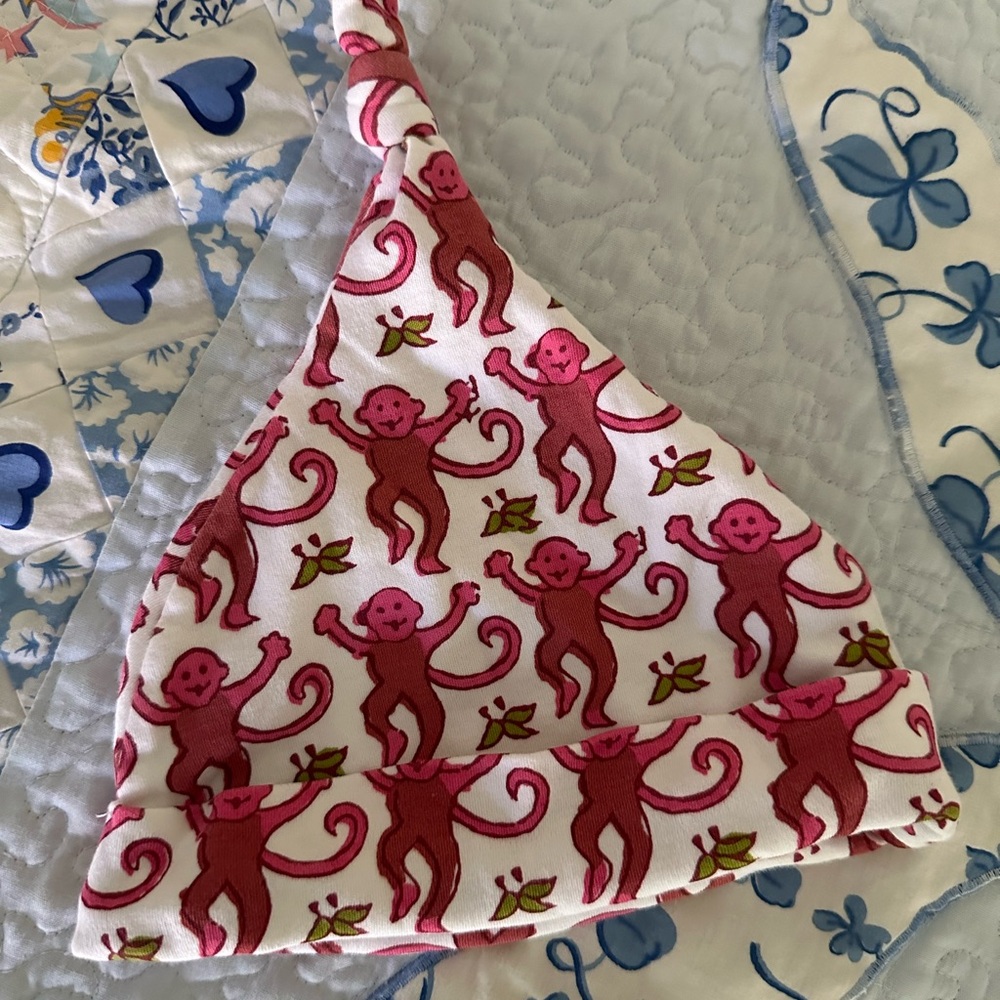 Roller Rabbit Monkey print baby hat
